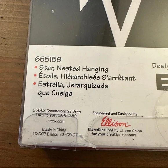 Ellison Sizzix Bigz BIGkick/Big Shot Die-Star, Nested Hanging Ornament 655159 - Picture 4 of 15